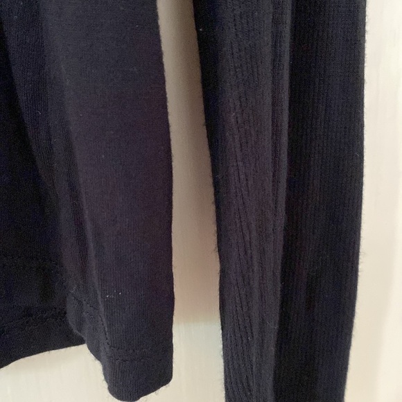 Soft Surroundings Eva Black Cowl‎ Neck Size Medium Rib Knit Long Sleeve Blouse - Picture 5 of 9